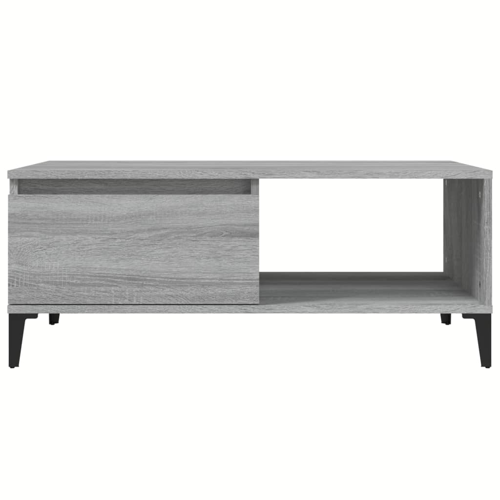 Salontafel 90X50X36,5 Cm Bewerkt Hout Grijs Sonoma