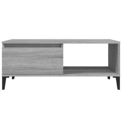 Salontafel 90X50X36,5 Cm Bewerkt Hout Grijs Sonoma