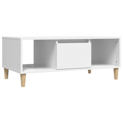 Salontafel 90X50X36,5 Cm Bewerkt Hout Wit
