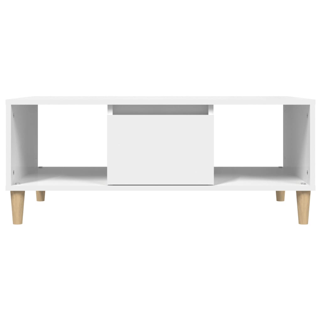 Salontafel 90X50X36,5 Cm Bewerkt Hout Wit