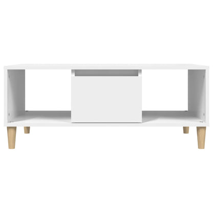 Salontafel 90X50X36,5 Cm Bewerkt Hout Wit