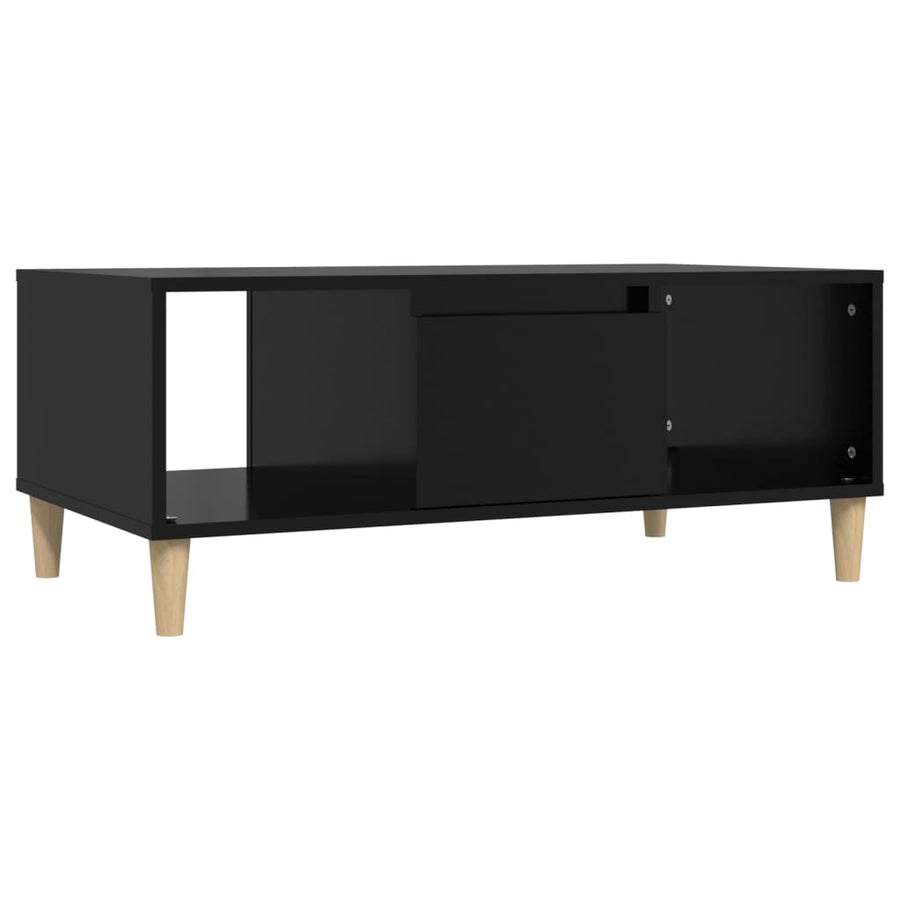 Salontafel 90X50X36,5 Cm Bewerkt Hout Zwart