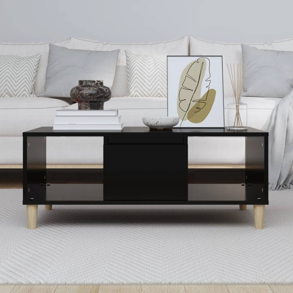 Salontafel 90X50X36,5 Cm Bewerkt Hout Zwart