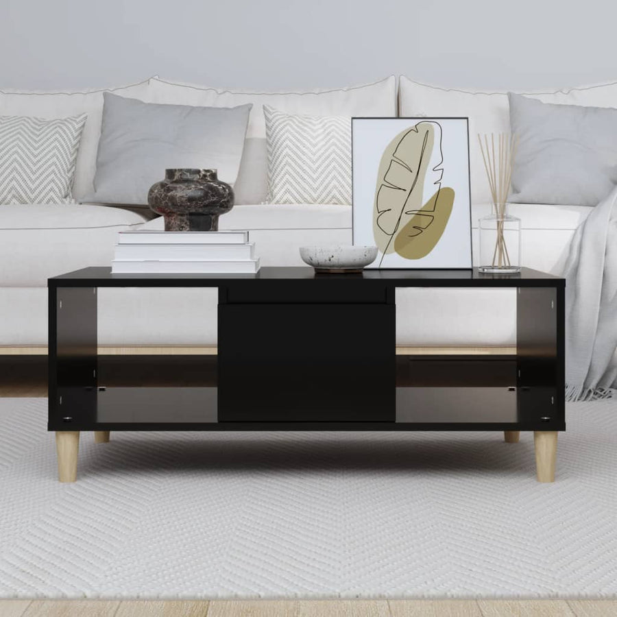 Salontafel 90X50X36,5 Cm Bewerkt Hout Zwart