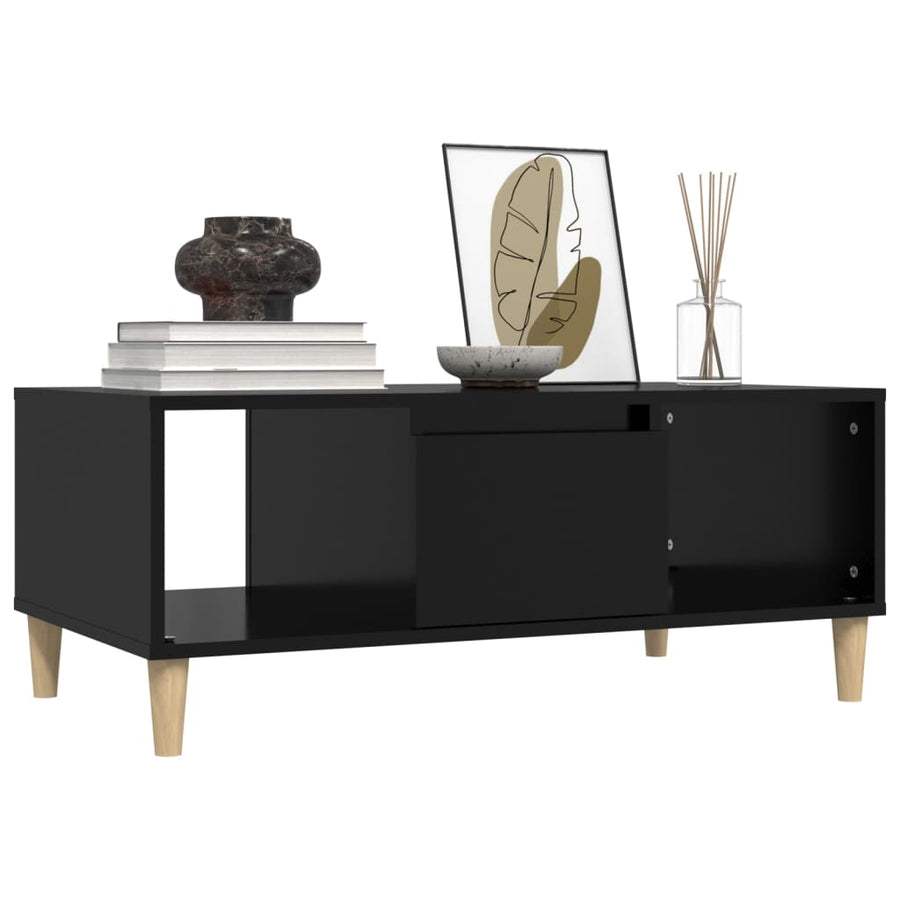 Salontafel 90X50X36,5 Cm Bewerkt Hout Zwart