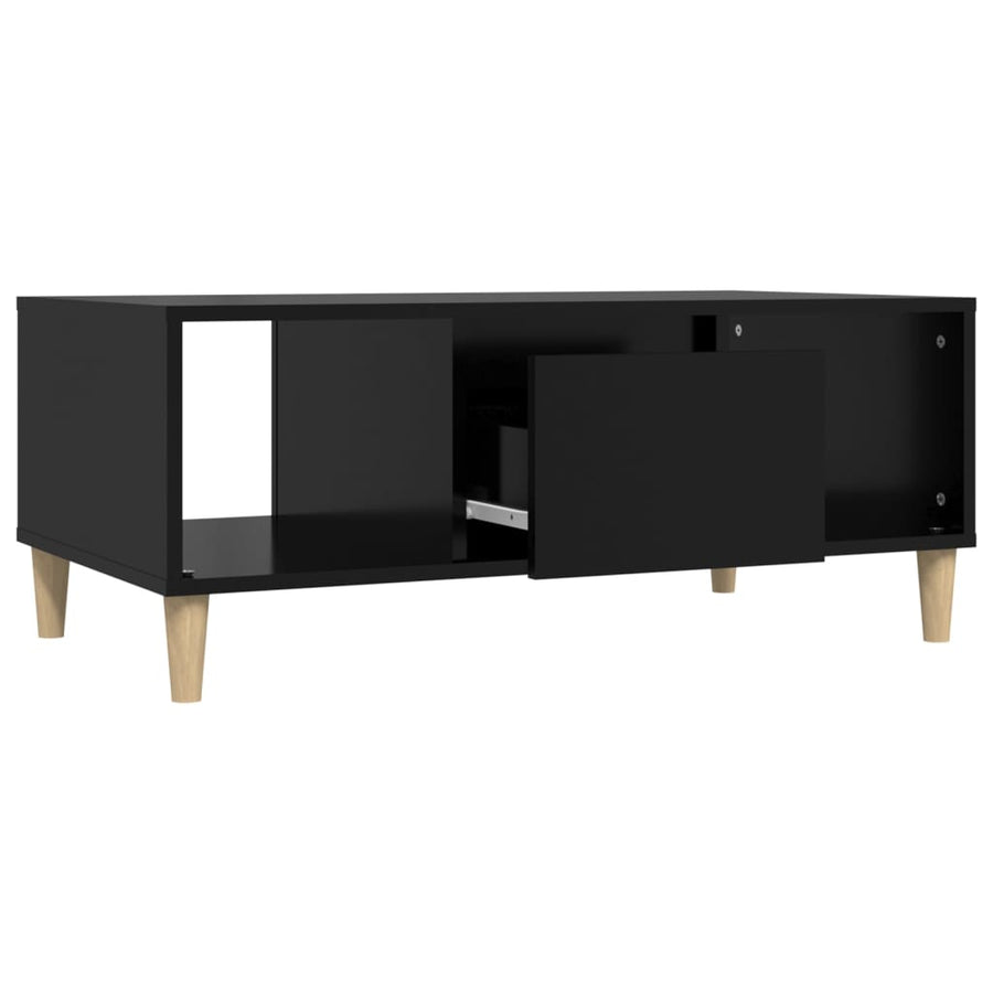 Salontafel 90X50X36,5 Cm Bewerkt Hout Zwart