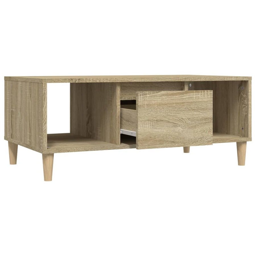 Salontafel 90X50X36,5 Cm Bewerkt Hout Kleurig Sonoma eiken