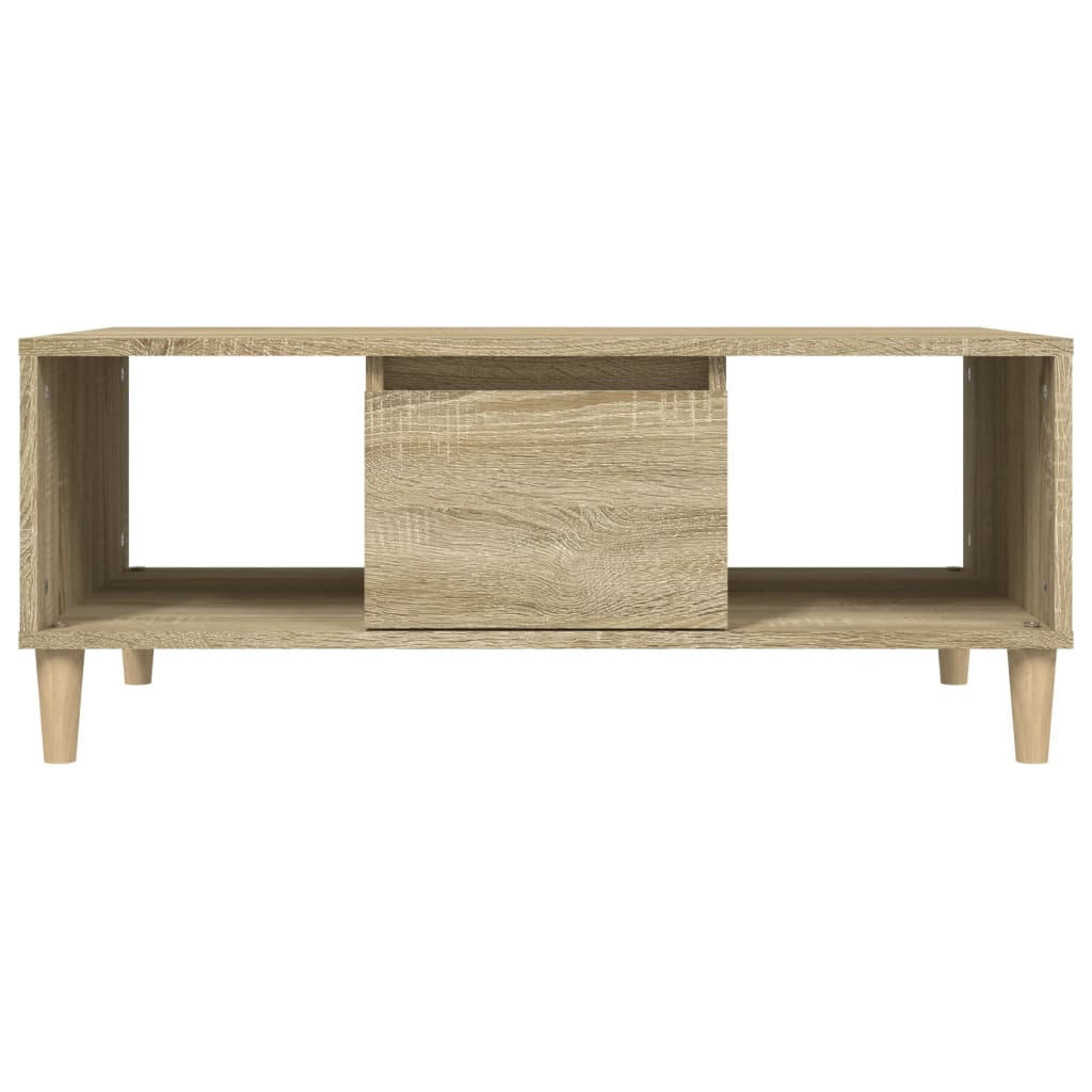 Salontafel 90X50X36,5 Cm Bewerkt Hout Kleurig Sonoma eiken