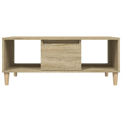 Salontafel 90X50X36,5 Cm Bewerkt Hout Kleurig Sonoma eiken
