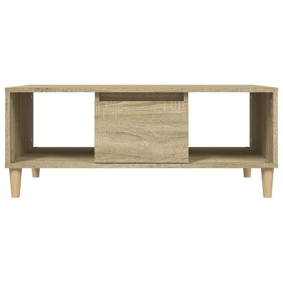 Salontafel 90X50X36,5 Cm Bewerkt Hout Kleurig Sonoma eiken