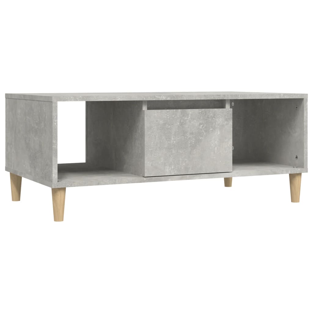 Salontafel 90X50X36,5 Cm Bewerkt Hout Betongrijs