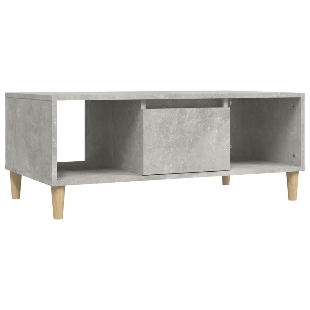 Salontafel 90X50X36,5 Cm Bewerkt Hout Betongrijs