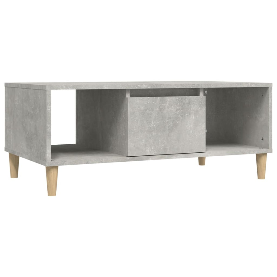 Salontafel 90X50X36,5 Cm Bewerkt Hout Betongrijs