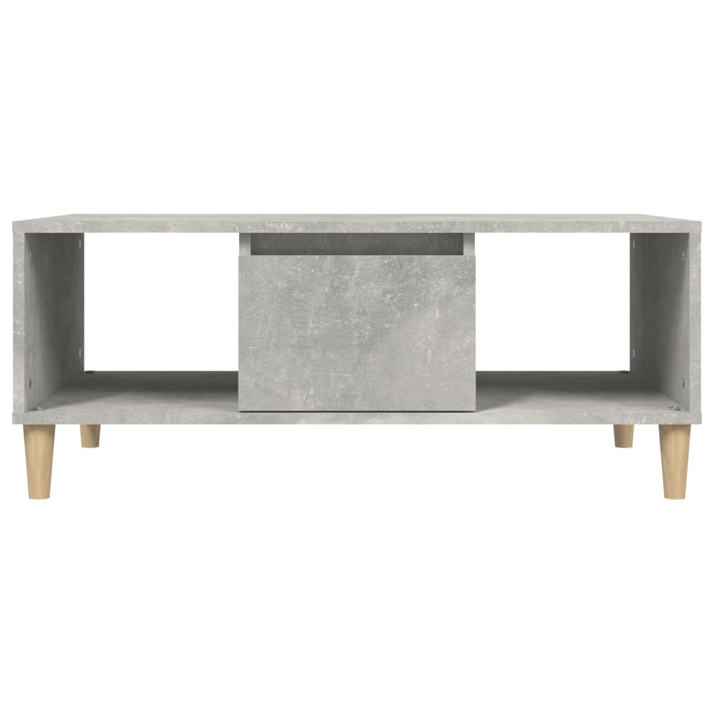 Salontafel 90X50X36,5 Cm Bewerkt Hout Betongrijs
