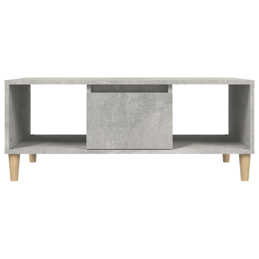 Salontafel 90X50X36,5 Cm Bewerkt Hout Betongrijs