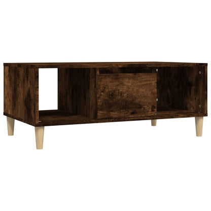 Salontafel 90X50X36,5 Cm Bewerkt Hout Gerookt Eikenkleurig