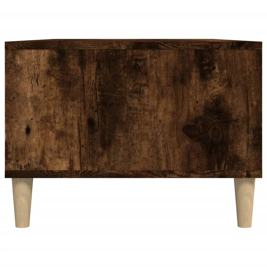 Salontafel 90X50X36,5 Cm Bewerkt Hout Gerookt Eikenkleurig