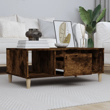 Salontafel 90X50X36,5 Cm Bewerkt Hout Gerookt Eikenkleurig