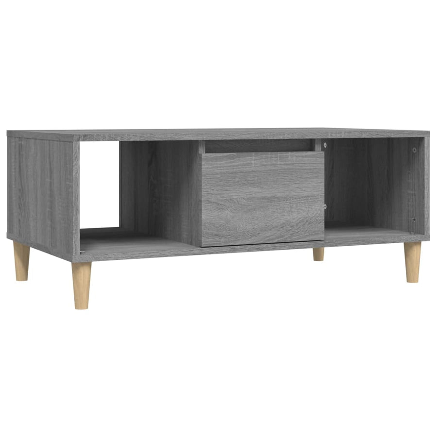 Salontafel 90X50X36,5 Cm Bewerkt Hout Grijs Sonoma