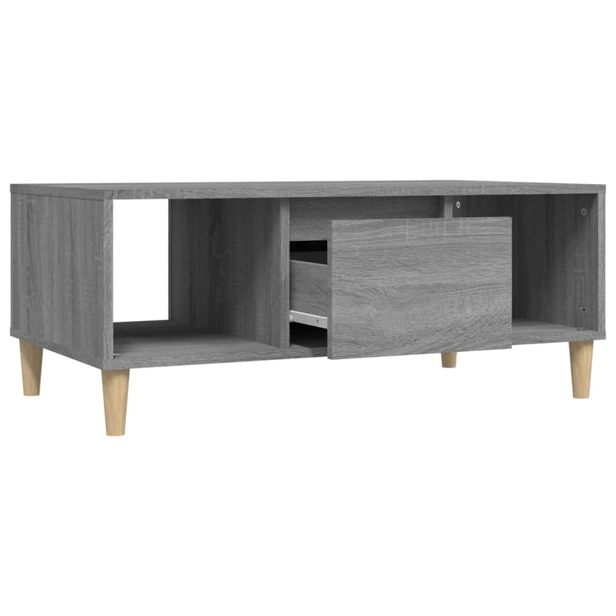 Salontafel 90X50X36,5 Cm Bewerkt Hout Grijs Sonoma