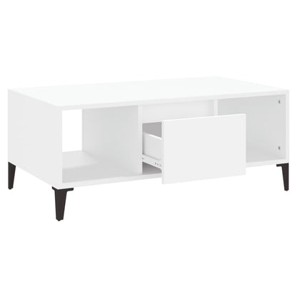 Salontafel 90X50X36,5 Cm Bewerkt Hout Wit