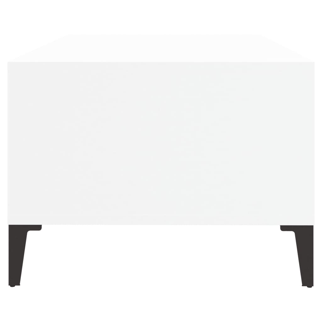 Salontafel 90X50X36,5 Cm Bewerkt Hout Wit