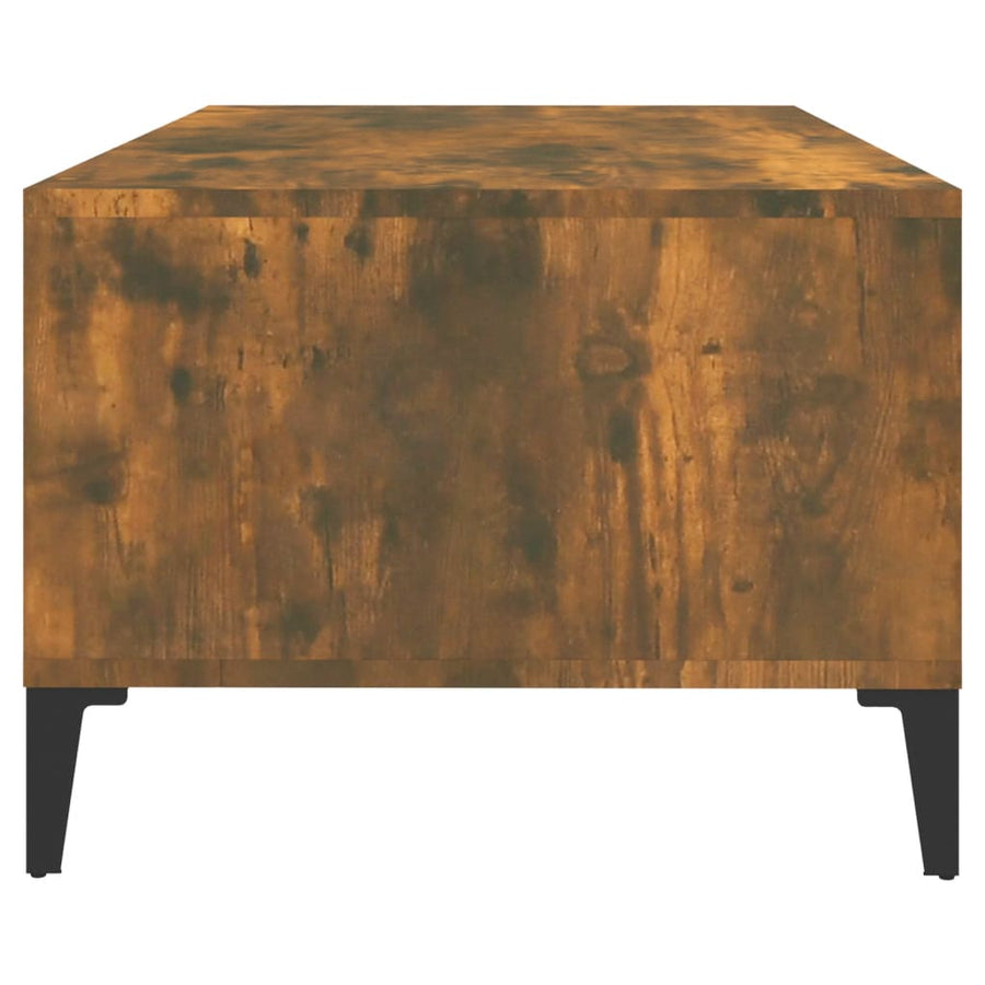Salontafel 90X50X36,5 Cm Bewerkt Hout Gerookt Eikenkleurig