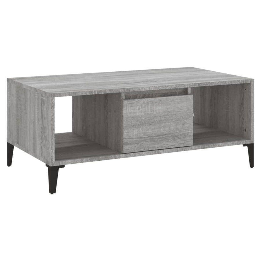 Salontafel 90X50X36,5 Cm Bewerkt Hout Grijs sonoma