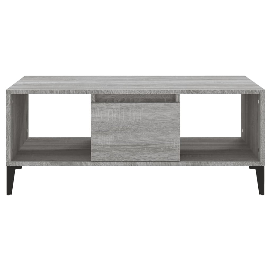 Salontafel 90X50X36,5 Cm Bewerkt Hout Grijs sonoma