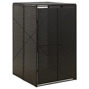 Containerberging poly rattan 70x80x117 cm zwart