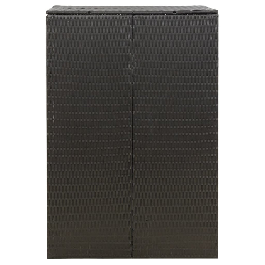 Containerberging Enkel 70X80X117 Cm Poly Rattan 1 container Zwart