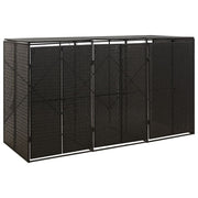 Containerberging 3 containers 207x80x117 cm poly rattan zwart