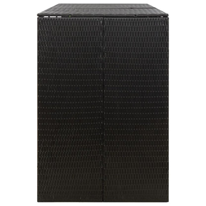 Containerberging Driedubbel 207X80X117 Cm Poly Rattan 3 containers Zwart