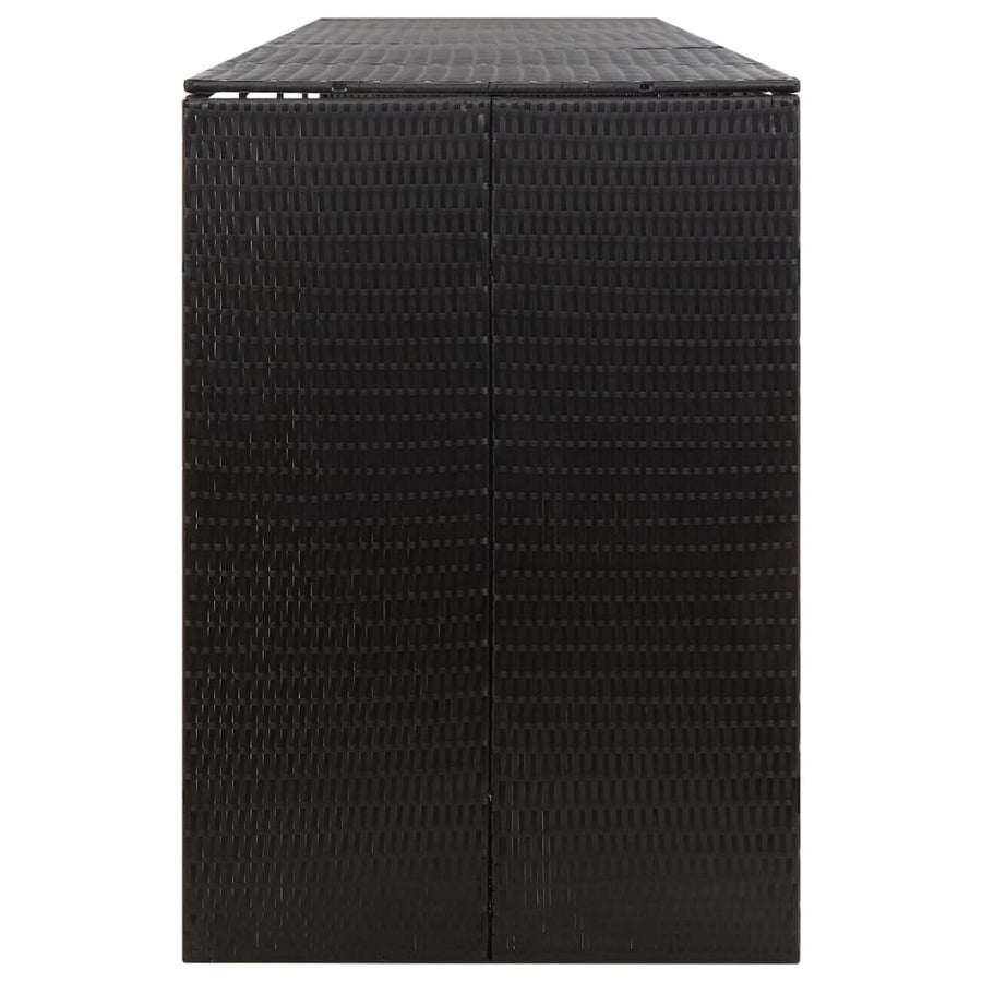 Containerberging Viervoudig 274X80X117 Cm Poly Rattan 4 containers Zwart