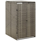 Containerberging 70x80x117 cm poly rattan grijs