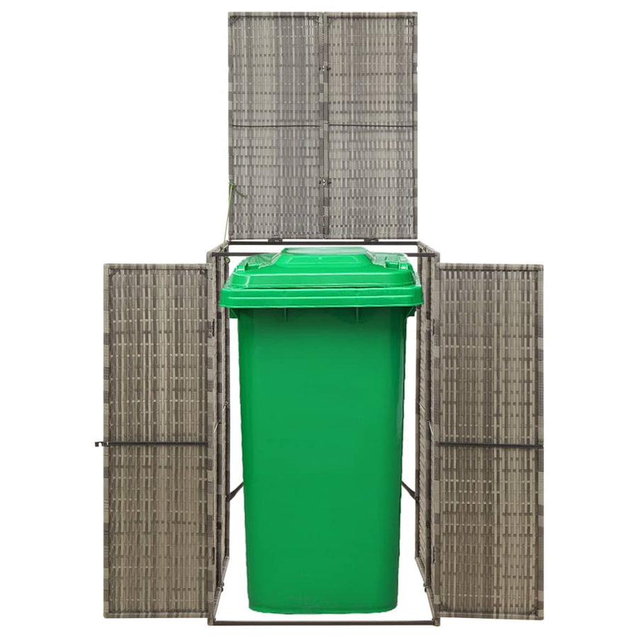Containerberging Enkel 70X80X117 Cm Poly Rattan 1 container Grijs
