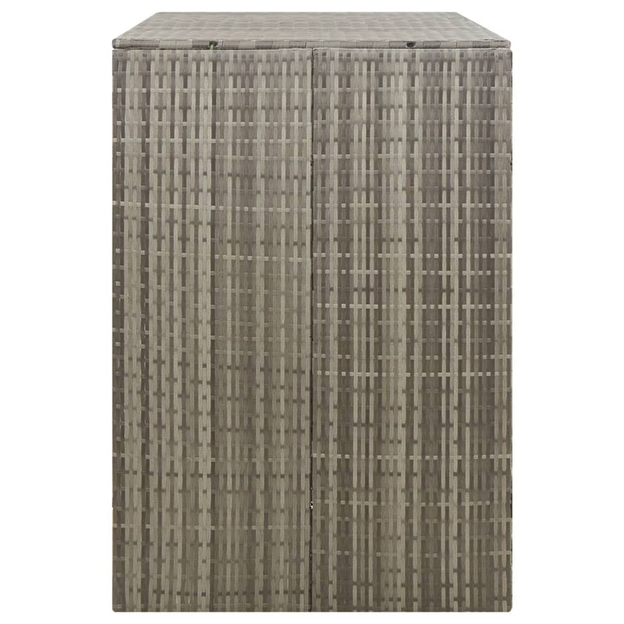 Containerberging Dubbel 140X80X117 Cm Poly Rattan 2 containers Grijs