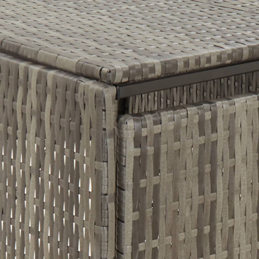 Containerberging Dubbel 140X80X117 Cm Poly Rattan 2 containers Grijs