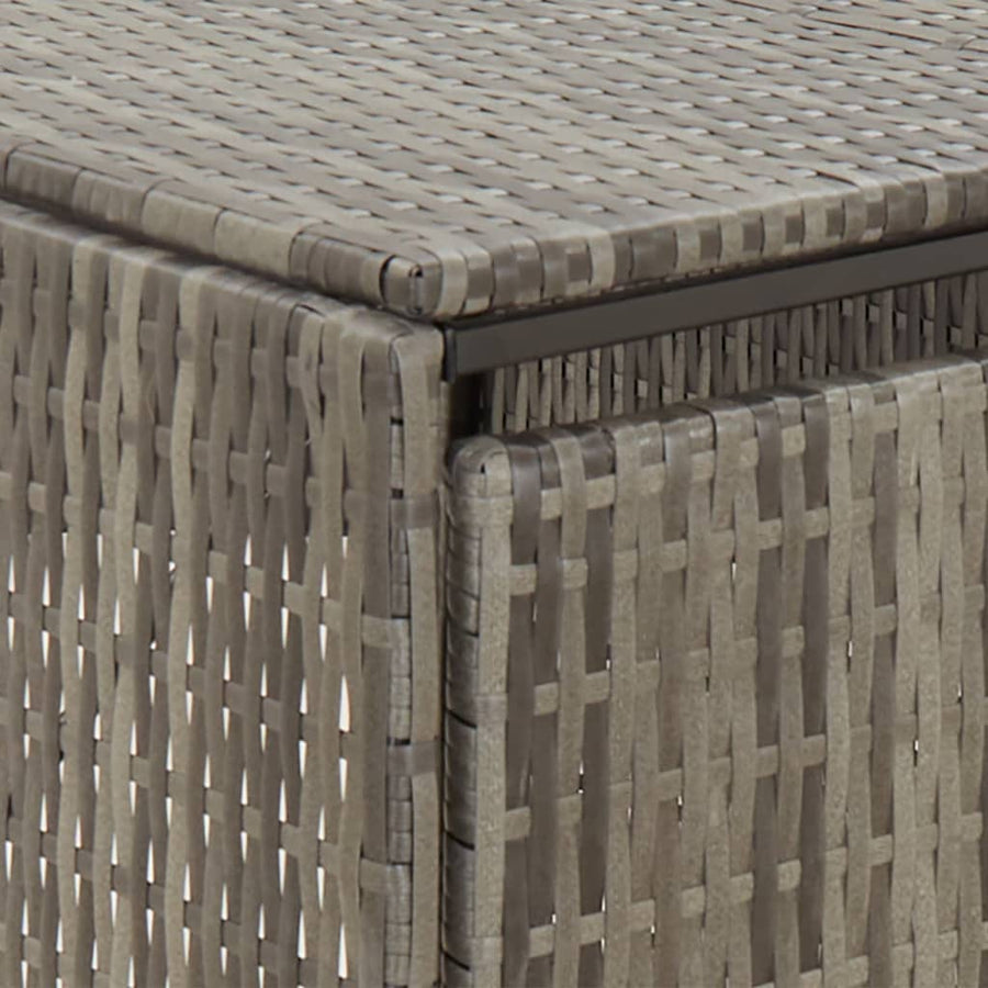 Containerberging Viervoudig 274X80X117 Cm Poly Rattan 4 containers Grijs