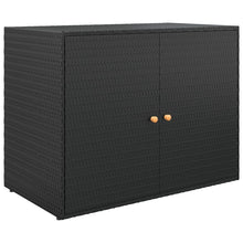 Tuinkast 100X55,5X80 Cm Poly Rattan Zwart