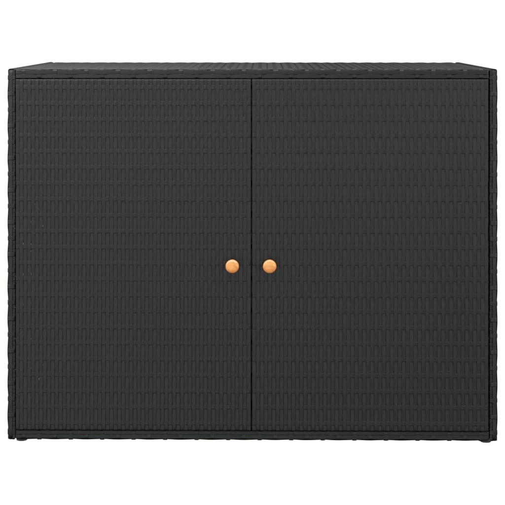 Tuinkast 100X55,5X80 Cm Poly Rattan Zwart