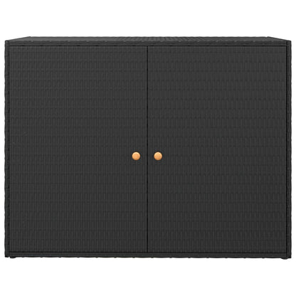 Tuinkast 100X55,5X80 Cm Poly Rattan Zwart