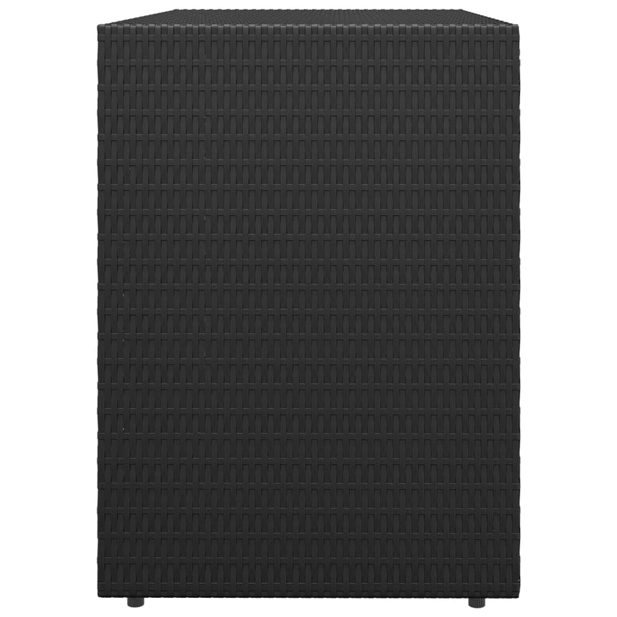 Tuinkast 100X55,5X80 Cm Poly Rattan Zwart