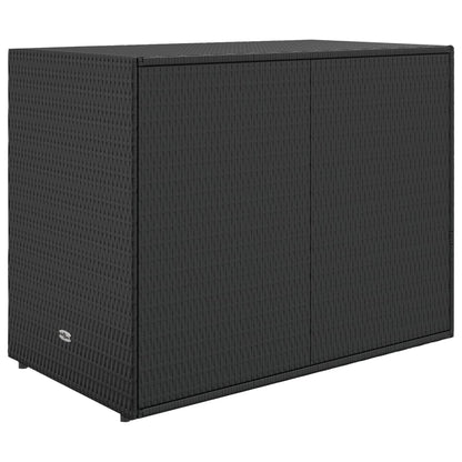Tuinkast 100X55,5X80 Cm Poly Rattan Zwart