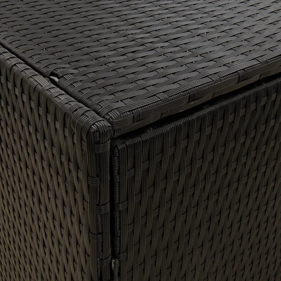 Tuinkast 100X55,5X80 Cm Poly Rattan Zwart