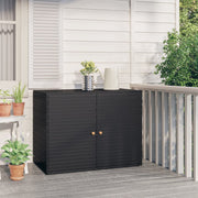 Garden Storage Box Black 100x55.5x80 cm Poly Rattan