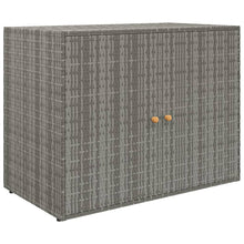 Tuinkast 100X55,5X80 Cm Poly Rattan Grijs