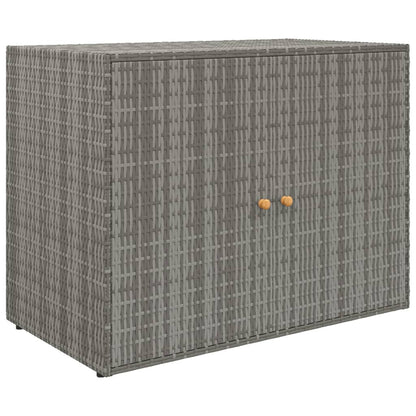 Tuinkast 100X55,5X80 Cm Poly Rattan Grijs