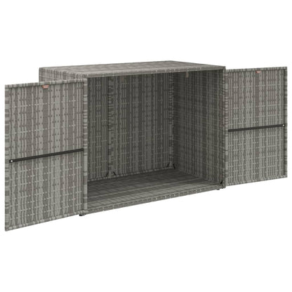 Tuinkast 100X55,5X80 Cm Poly Rattan Grijs