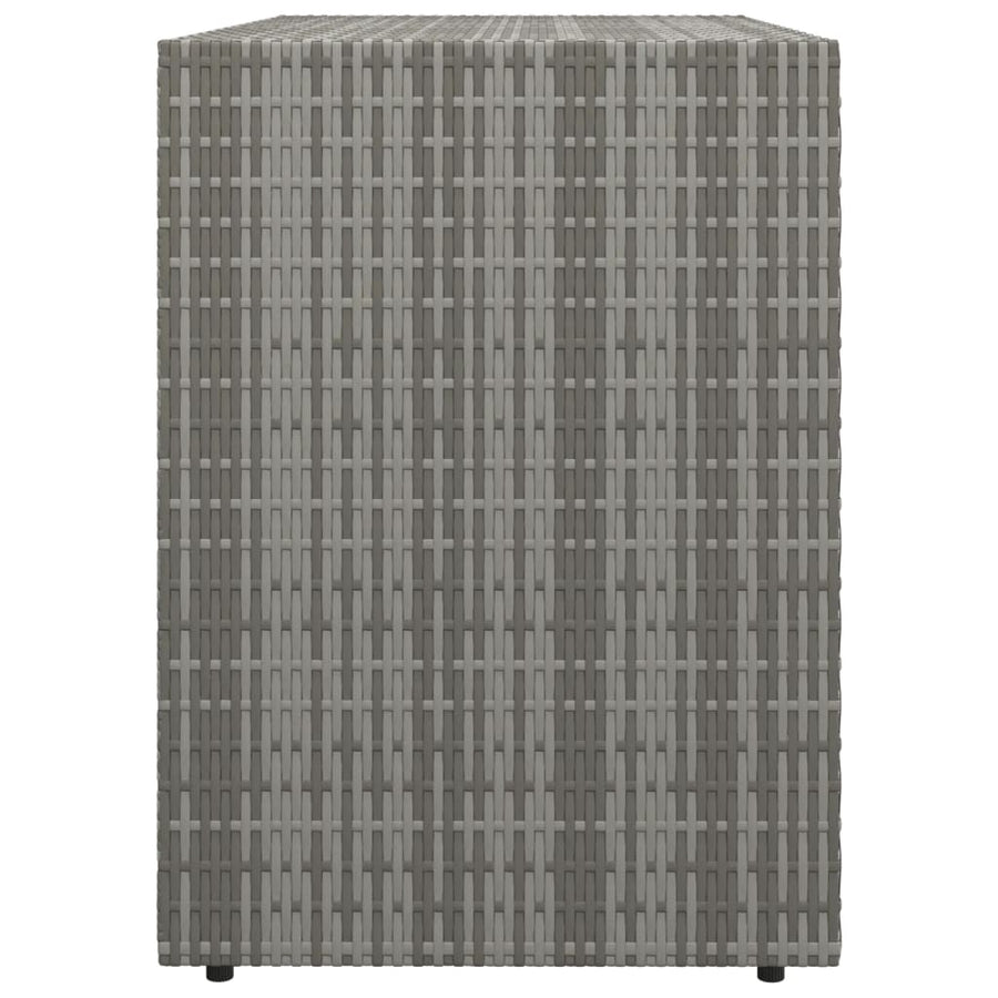 Tuinkast 100X55,5X80 Cm Poly Rattan Grijs